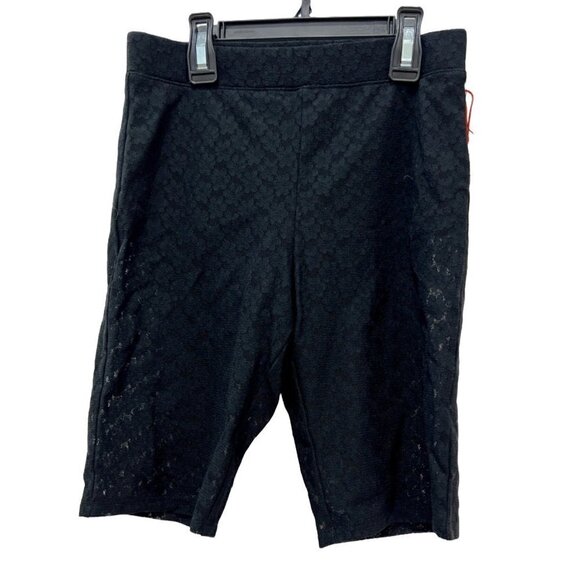 NWT Open Edit Floral Lace Bike Shorts In Black - Picture 3 of 11